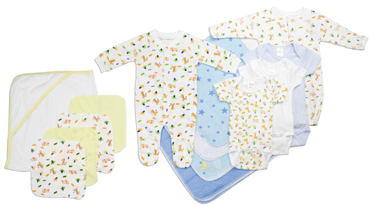 Bambini Newborn Baby Boy 14 Pc Layette Baby Shower Gift Set