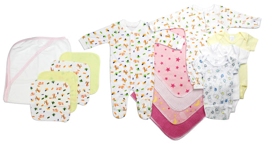 Bambini Newborn Baby Girls 14 Pc Layette Baby Shower Gift Set