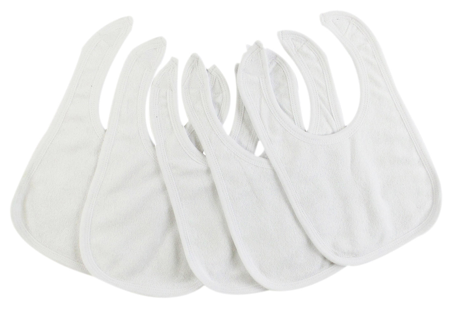Solid White Bib (Pack of 5)