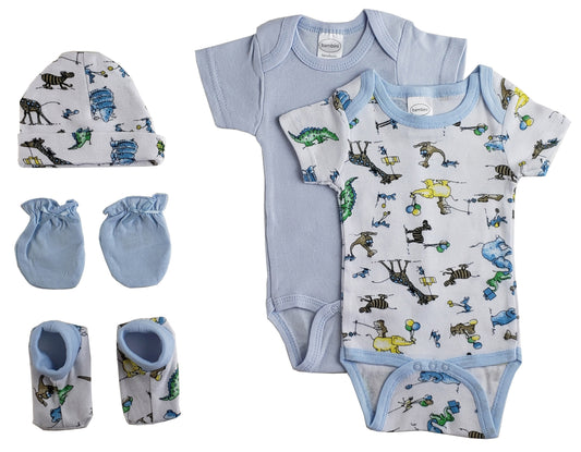 Bambini Newborn Baby Boys 5 Pc Layette Baby Shower Gift Set