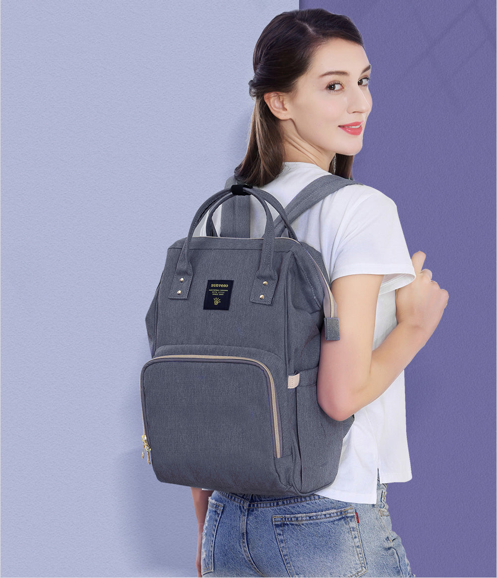Fish-Openning Diaper Bag Backpack